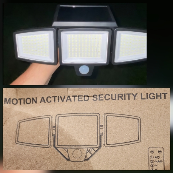 Solar Outdoor Lights 2500LM 210 LED Security Lights with Remote Control - Picture 1 of 6